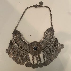 LF Silver coin necklace